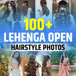 Open Hair Hairstyle for Lehenga