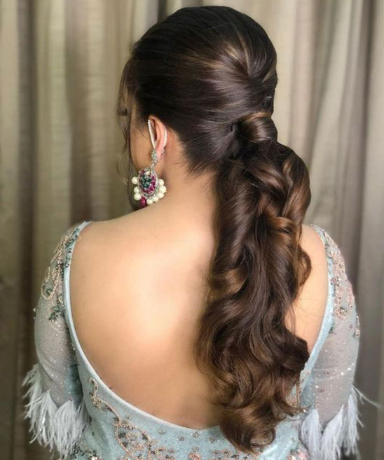Open Hairstyle for Short Hair for Saree