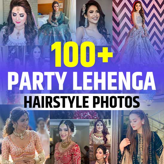 Party Lehenga Hairstyle