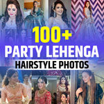 Party Wear Hairstyles with Lehenga