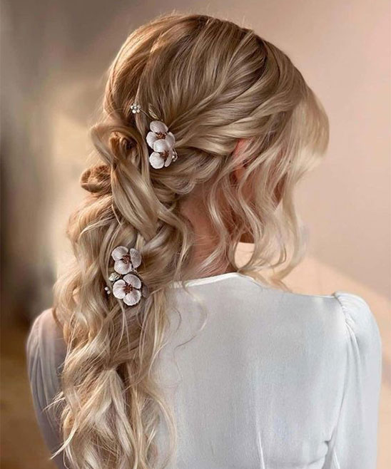 Engagement Hairstyles for Round Face Brides