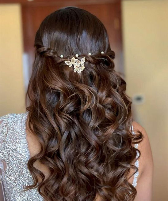 Hairstyle for Open Hair for Wedding