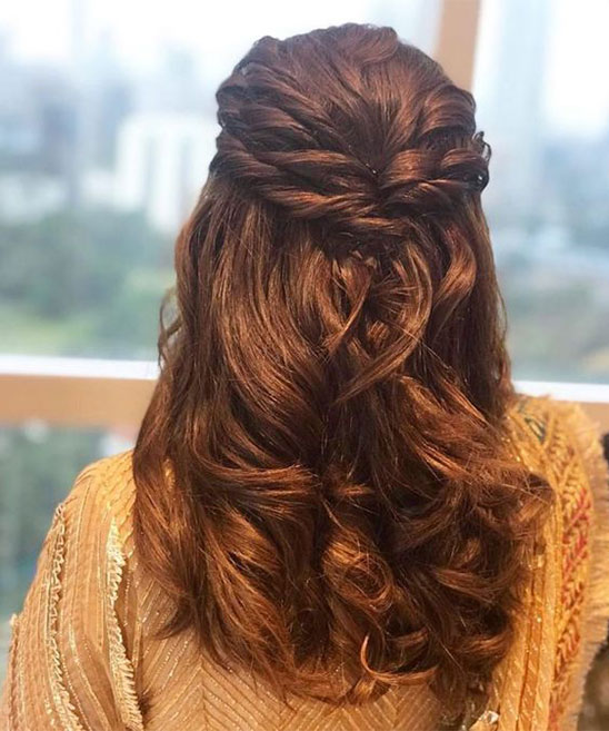 Hairstyle for Saree Open Hair
