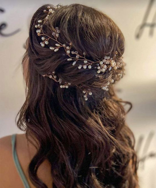 Hairstyles for Open Straight Hair for Engagement