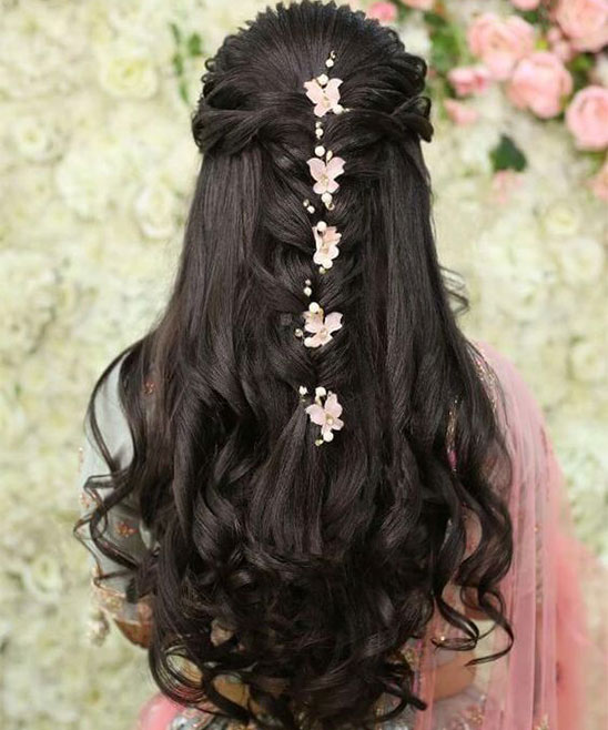Hairstyles with Western Gowns Open Curls