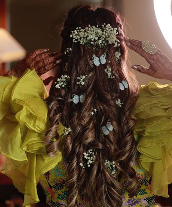 Open Hair Hairstyles With Gowns