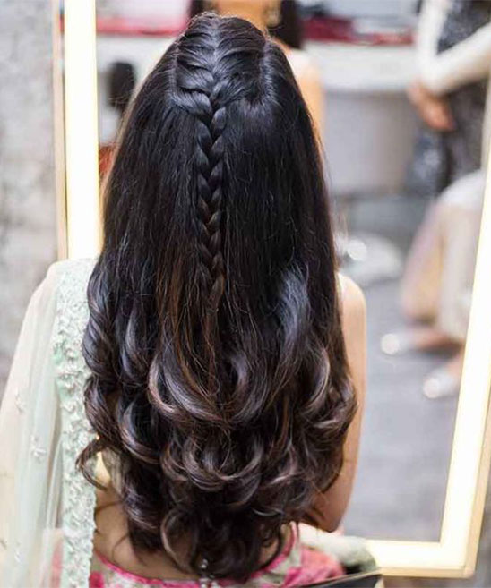 Open Hair Hairstyles for Ethnic Wear