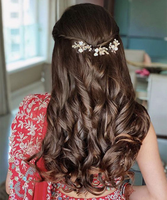 Open Hair Hairstyles for Reception