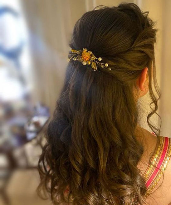 Open Hair Hairstyles for Reception