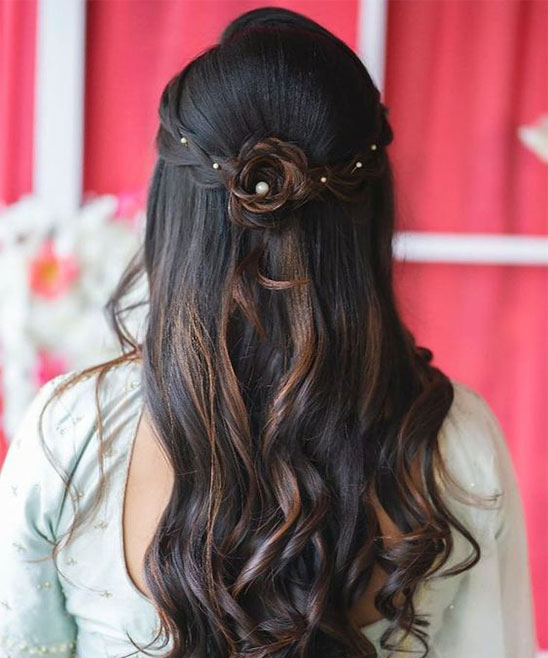 Open Hairstyles with Indian Gowns