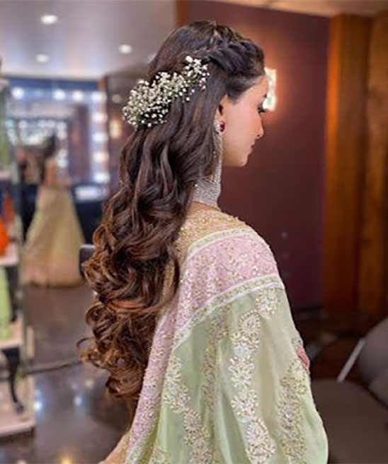 Wedding Open Hairstyle for Long Straight Hair