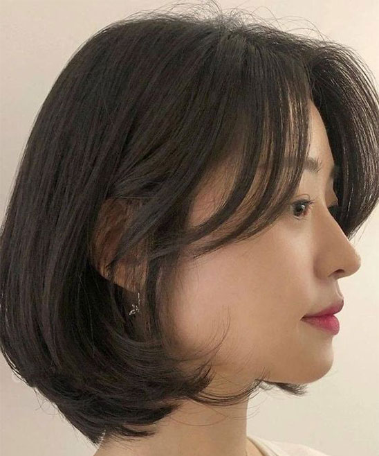 Balayage Short Dark Hair Straight
