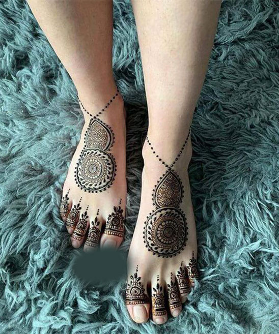 Bridal Mehendi Design for Feet