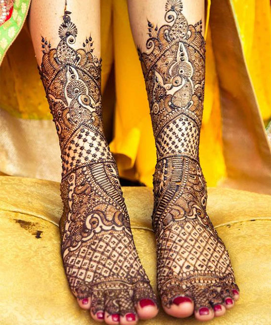 Bridal Mehendi Designs Feet