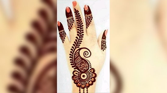 Easy and Simple Mehndi Designs for Front Hands for Kid