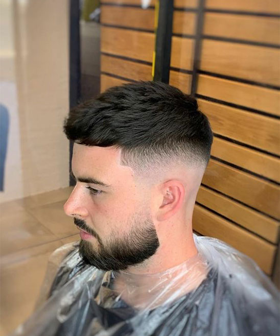 Fade Haircut with Design on the Side