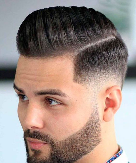 Fade Hairstyle With Beard for Men