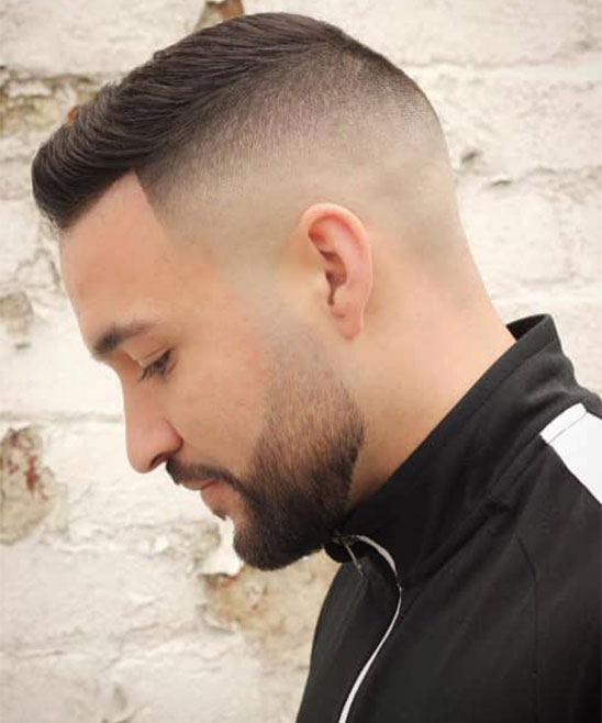 Fade Hairstyle with Beard for Men