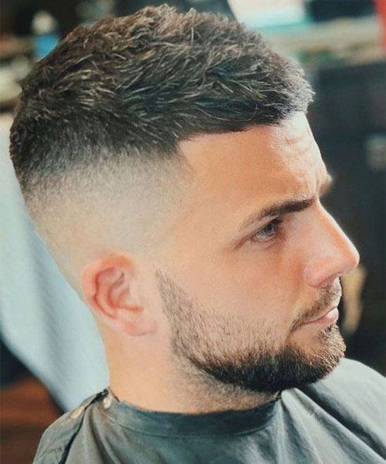 Faded Hairstyle for Men with Round Face