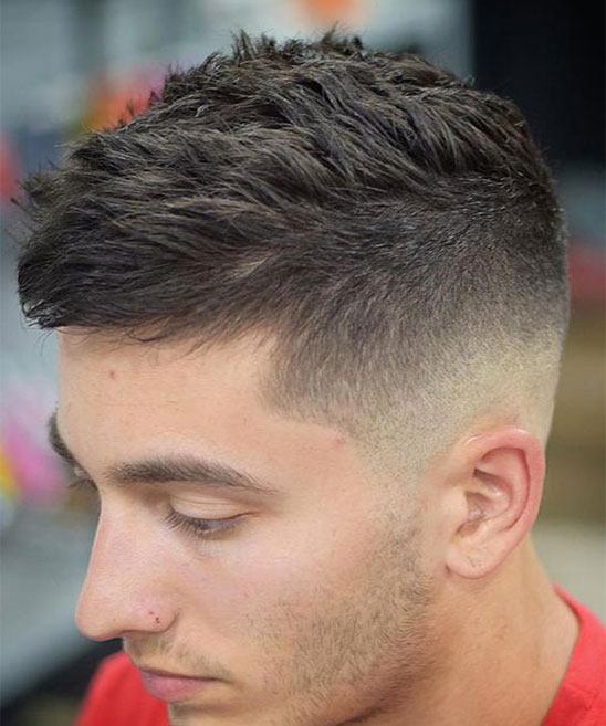 Haircut Fade on Side Long on Top