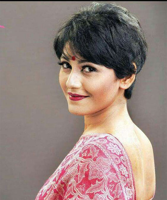 Haircut for Round Face Girl with Short Hair