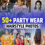 Hairstyle for Party Wear Saree