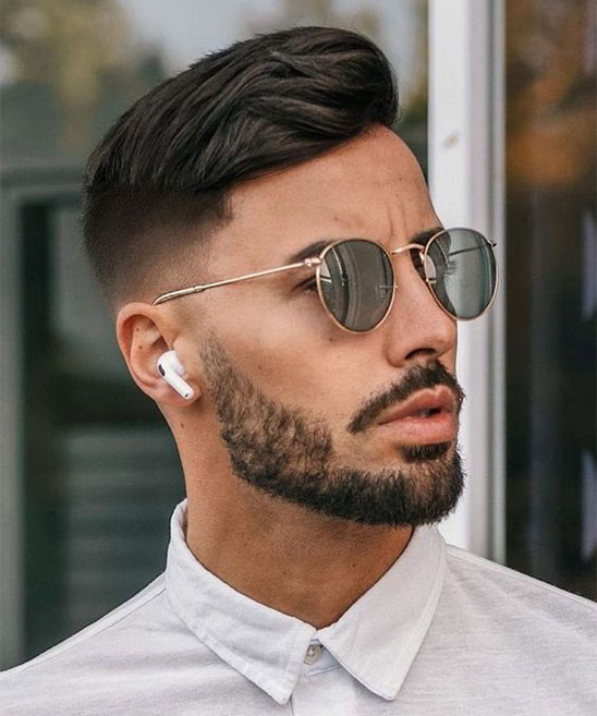 High Fade Haircut with Part