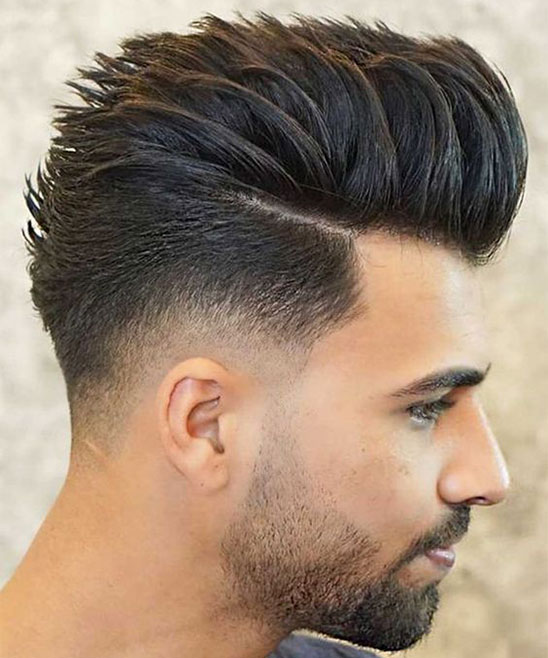 High Fade Quiff Haircut for Men
