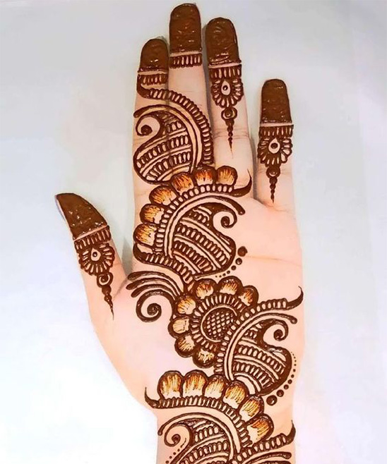 Latest Beautiful Stylish and Easy Mehndi Designs for Front Hands