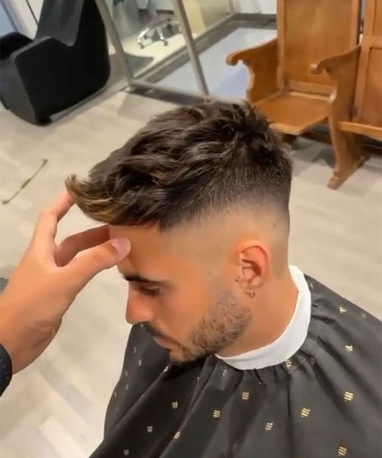 Long Comb Over Hairstyle Low Fade