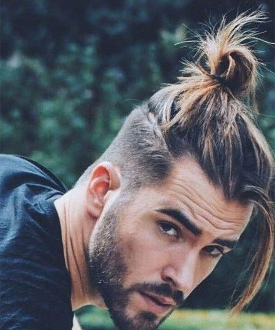 Long Hairstyle with Ponytail for Men