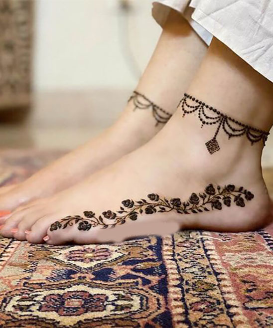 Mehendi Latest Tatoo a Design in Feet