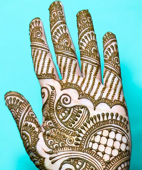 Mehndi Design Easy and Beautiful Front Fingers