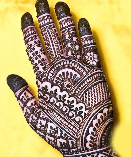 Mehndi Design Easy and Beautiful Full Hand Front