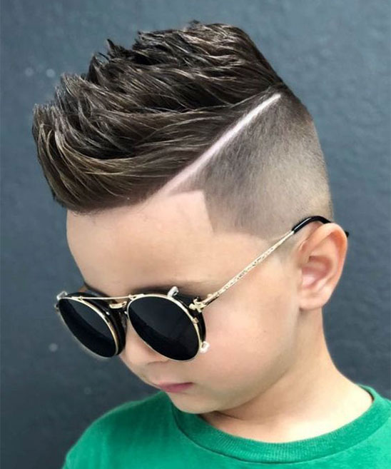 One Side Box Cutting Hairstyle for Boys