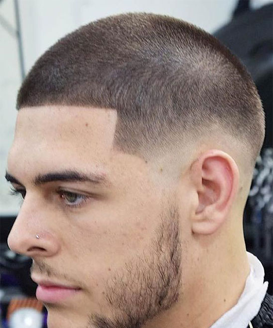One Side Fade Comb Over Haircut