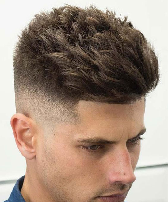 One Side Fade Comb Over Haircut