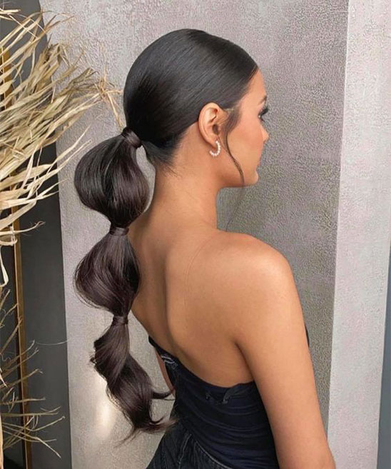 Ponytail Hairstyle for Indian Wedding