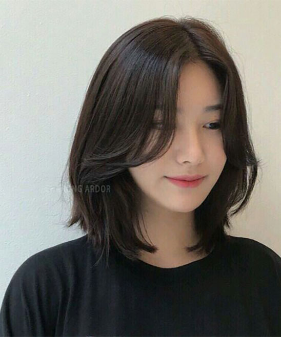 Short Haircut for Round Face Straight Hair
