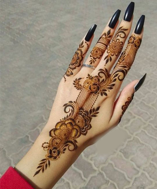 Simple Front Hand Mehndi Designs for Beginners