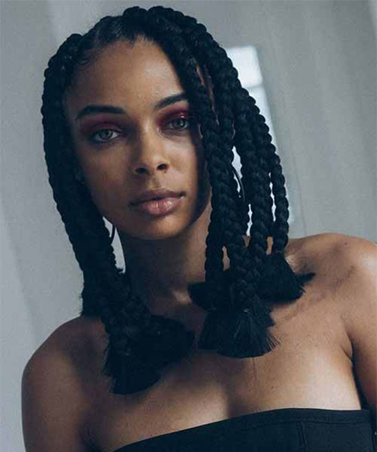 Hairstyles to Do With Box Braids