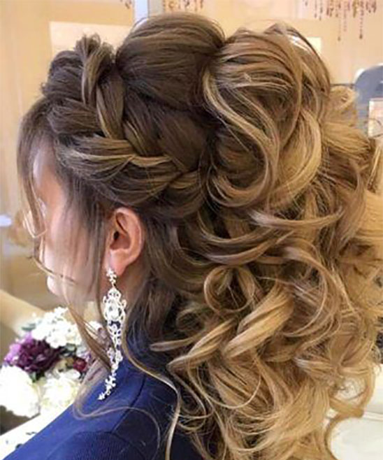 Half Up Curly Prom Hairstyles