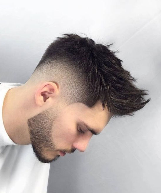 High Fade Textured Quiff Haircut