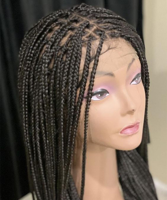 Knotless Box Braids with Heart on Side