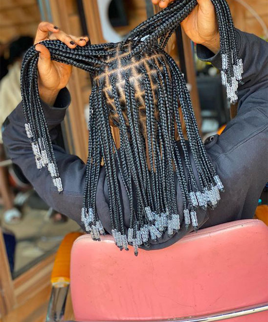 Knotless Braids with Curls at the End