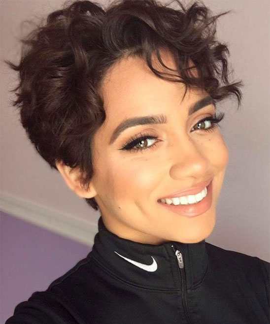 Short Curly Hairstyles for Round Faces