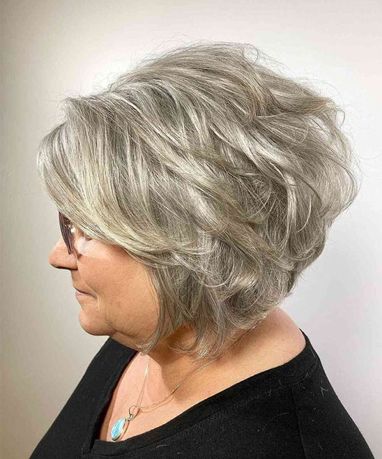 Short Haircuts for Women Over 60 With Bangs