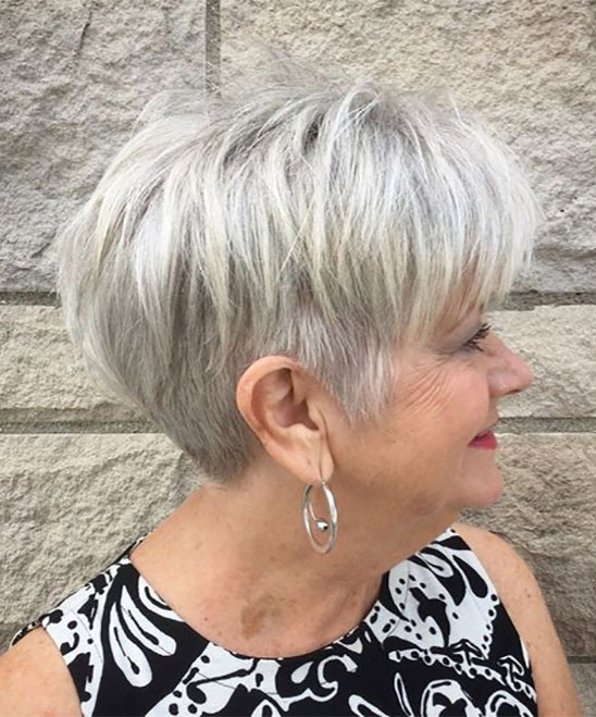 Short Haircuts for Women Over 60 With Glasses