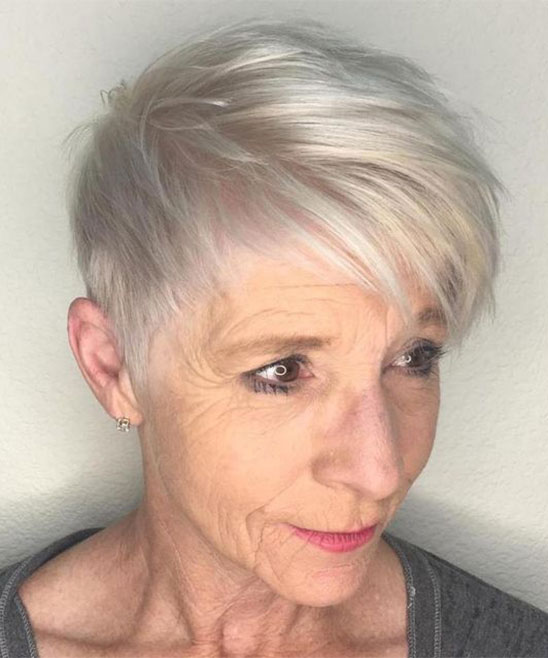 Short Haircuts for Women Over 60 With Round Face