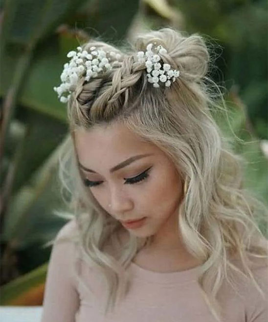 Space Buns for Long Hair
